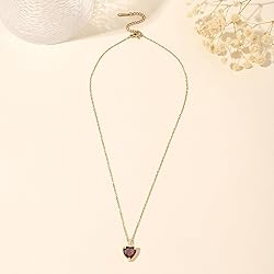 January Birthstone Necklace for Women, 14K Gold