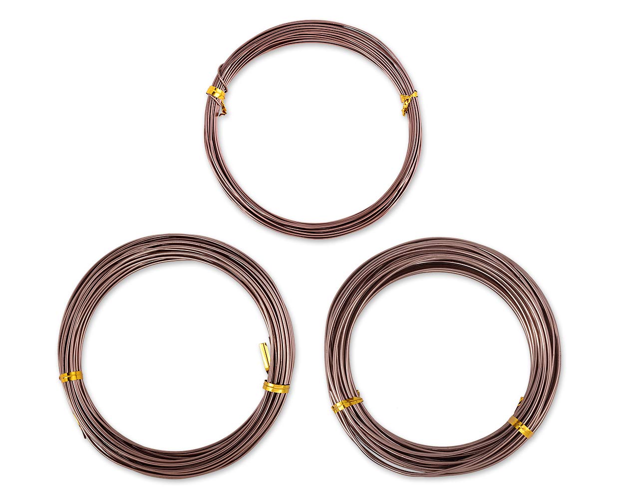 SCSpecial 3 Pieces 10m Bonsai Wire Craft Aluminium Wire Bonsai Training Tools (1.0 mm / 1.5 mm / 2.0 mm, 10m for each size) (Brown)