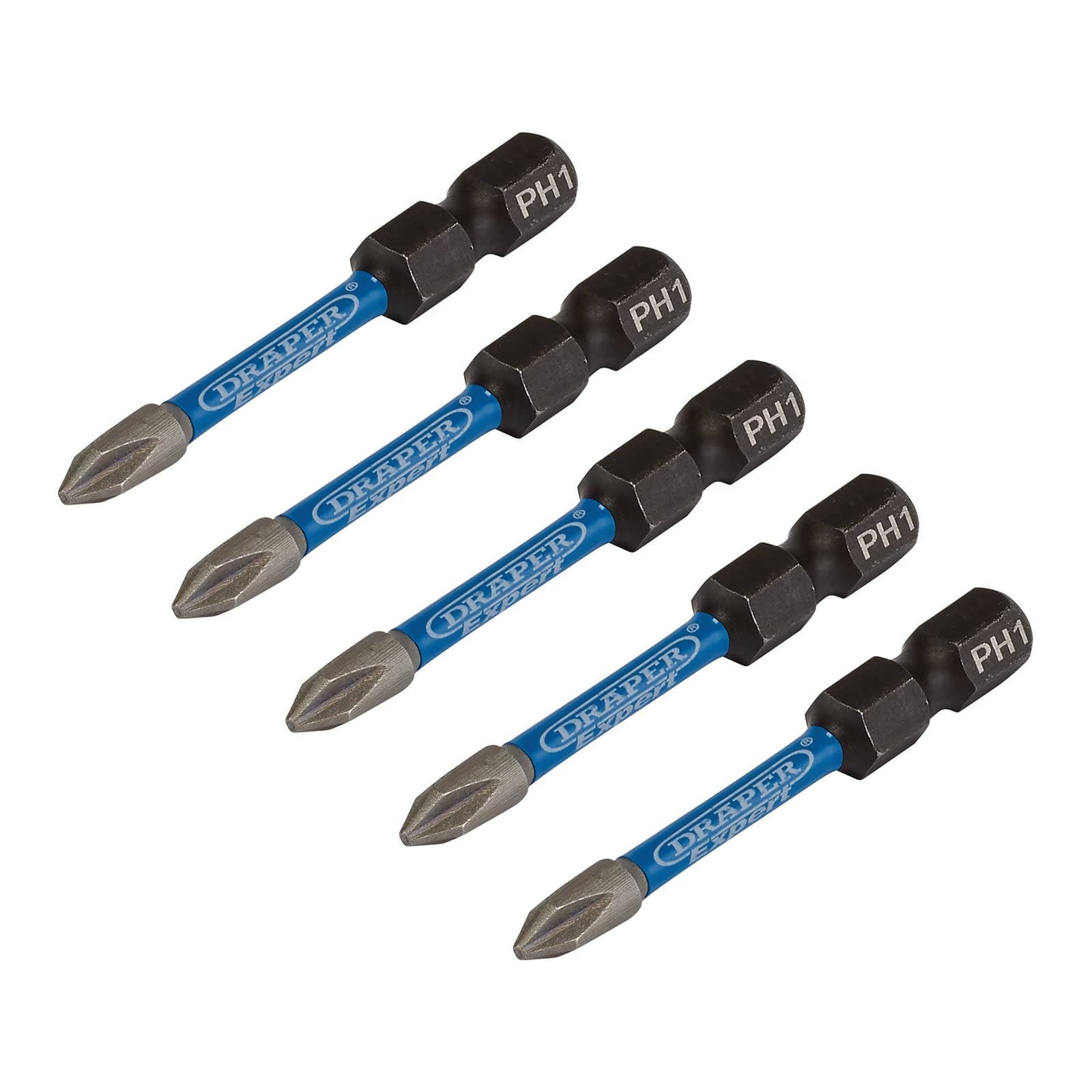 Draper 05498 Cross Slot/PH Type Impact Screwdriver Bits, No.1 x 50mm (Pack of 5)