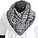 FORBUSITE Chic Men Women Knit Winter Infinity Scarf Oversize E5001b (Black with gray)