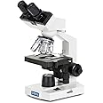 AmScope OMAX 40X-2000X Lab LED Binocular Compound Microscope with Double Layer Mechanical Stage and Coaxial Coarse/Fine Focus
