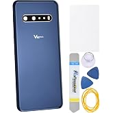 Classy Blue Acrylic Glass Cover Housing Door Replacement Backs for LG V60 ThinQ 5G V60 ThinQ 5G UW Including Rear Camera Glass Lens Pre-Install Adhesive and Installation Instruction Tool Kit