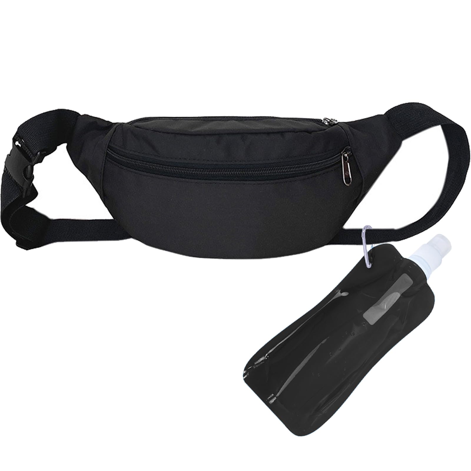 BDSHUNBF Fanny Pack Fashionable Waist Bag Bum Bag, with Folding Water Bottle, Waist Pack Bag Adjustable Water Resistant, Belt Bag for Women Men Sports Walking Running Hiking Jogging Outdoor Sports