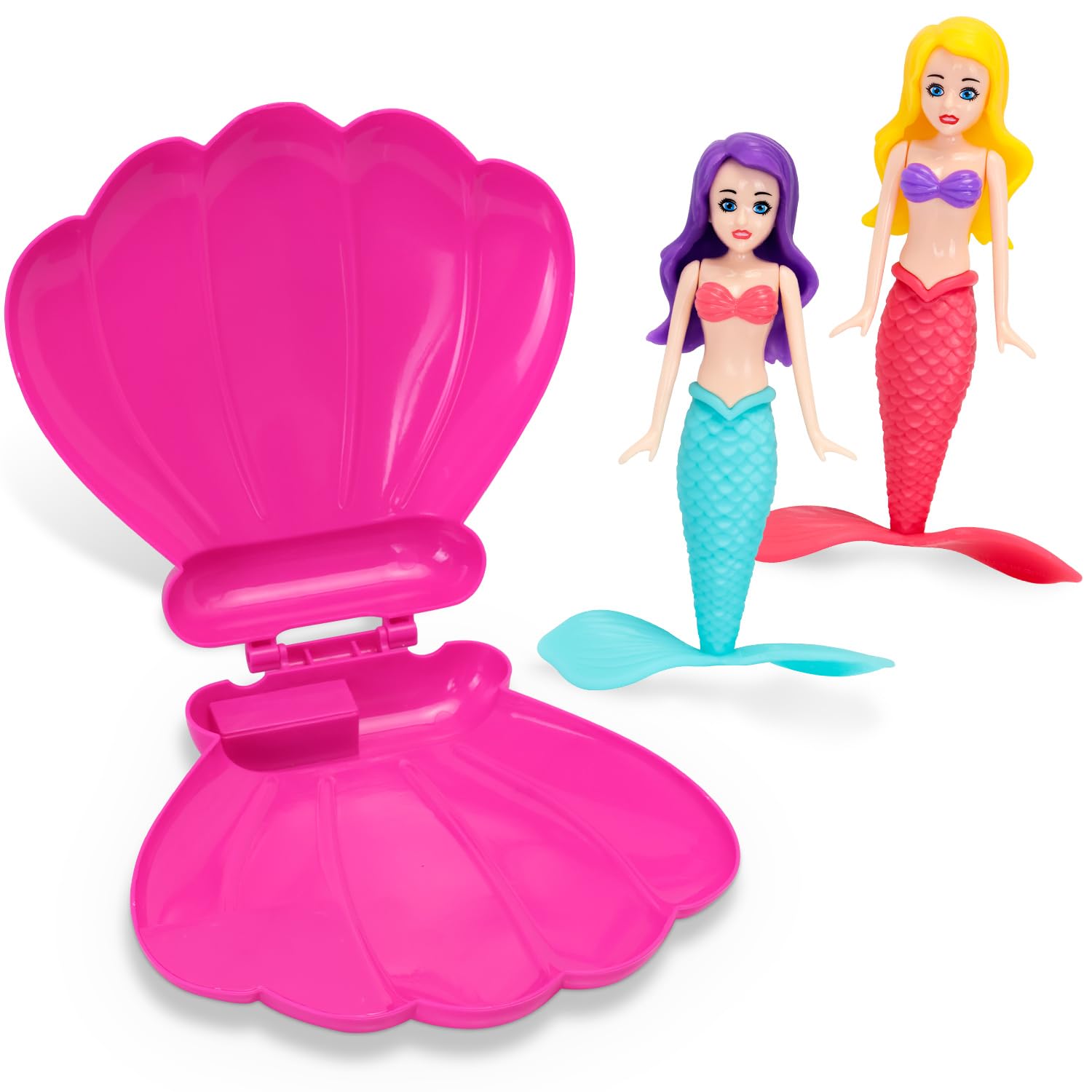 Mermaid Shell Pool Toy, 2PCS Mermaid & 1 Shelll, Mermaid Diving Toys, Swimming Pool Toys, Diving Games Training Children's Gifts, Little Mermaid Party Supplies & Water Toys for Kids Aged 5 & Up