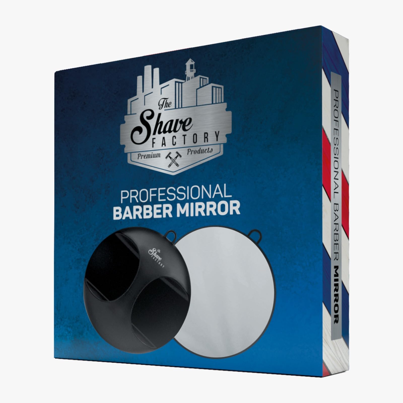 The Shave Factory Black Precision Mirror - Professional Styling Companion