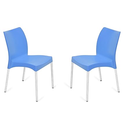 @Home by Nilkamal Novella FLOCNOVLA2KIT7004 Living Room Chair, Set of 2 (Blue)