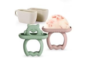 Haakaa Chilly Monster Popsicle Molds, Silicone Breastmilk Popsicle Molds for Baby Teething Relief, BPA Free Ice Pop Molds&Fro