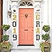 ORIENTAL CHERRY Graduation Banners 2021 Congrats Grad - Graduation Party Decorations Supplies - Hanging Flags Porch Sign Outdoor Home Door Décor - Black Gold White