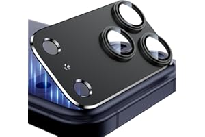 Esanik Upgrade 2 Pack for iPhone 17 Pro Camera Lens Protector, Aluminum Alloy Metal matte Case Tempered Glass Camera Screen Cover (Black)