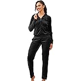 LeeHanTon Track Suits for Women Velour Tracksuit 2 Piece Outfits Set Jogging Sweatsuits Soft Sports Sweat Suit Pants