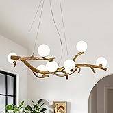 LUJIAODS 28.7in Modern Chandelier Ceiling Light Fixture,8-Light Sputnik Chandeliers Resin Mid Century Chandelier Over Table,H