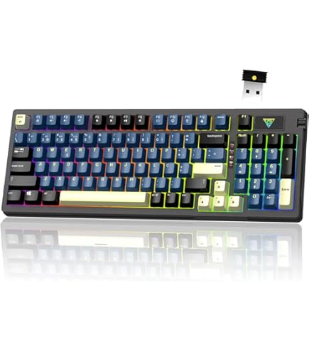 GamaKay K61 61 teclas Teclado de jogo mecânico Hot Swappable Type