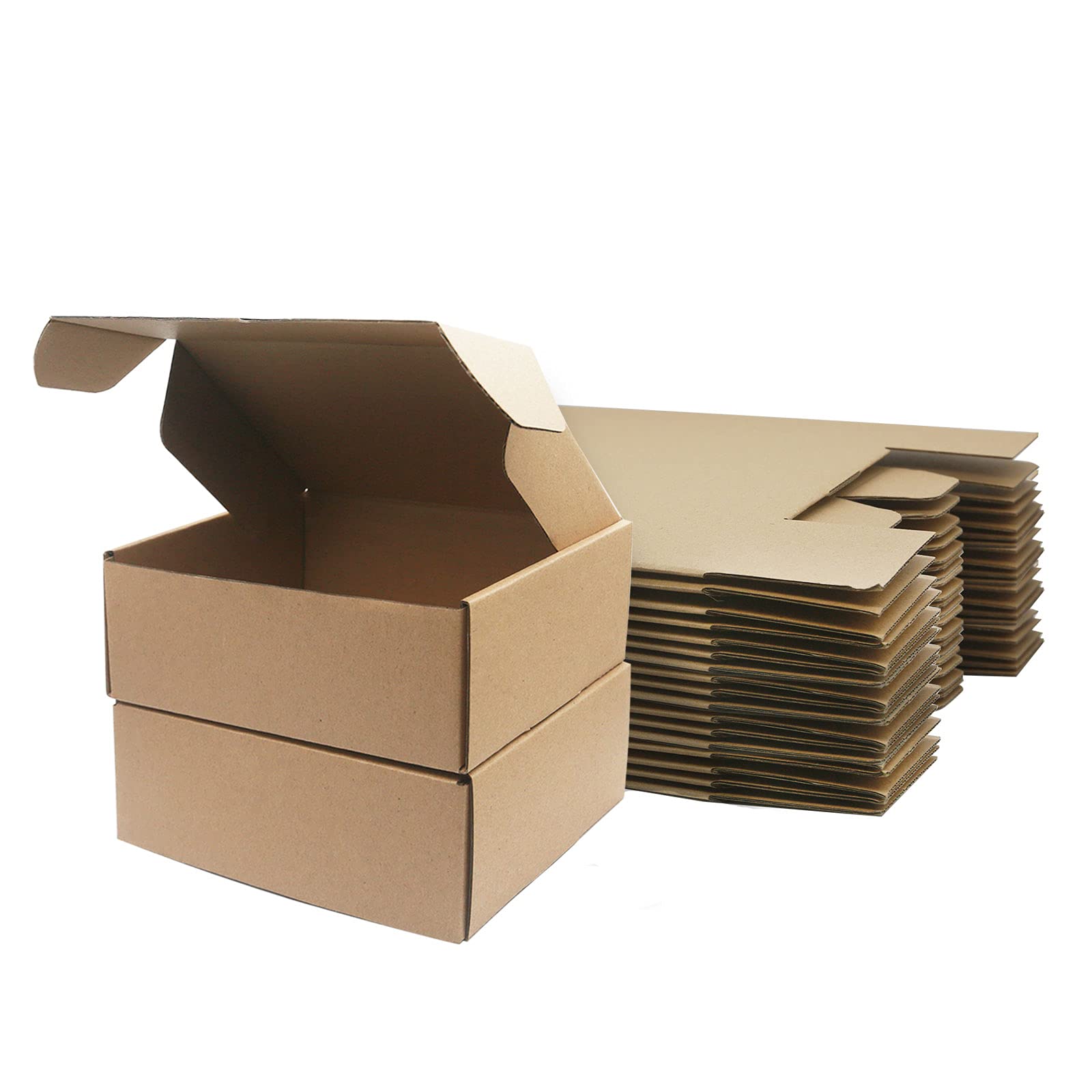 Corrugated Cardboard Shipping Boxes, 208×130×68mm Royal Mail Small Parcel PiP Postal Boxes, Brown Packaging Mailing Boxes for Business, Posting, Storing or Gift (Pack of 10)