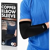 Dr. Frederick's Original Copper Compression Elbow Sleeve, Medium, 1 Sleeve | Tendonitis Support, Golf and Tennis Forearm Support, Men and Women, Copper Compression, Golf and Tennis Support