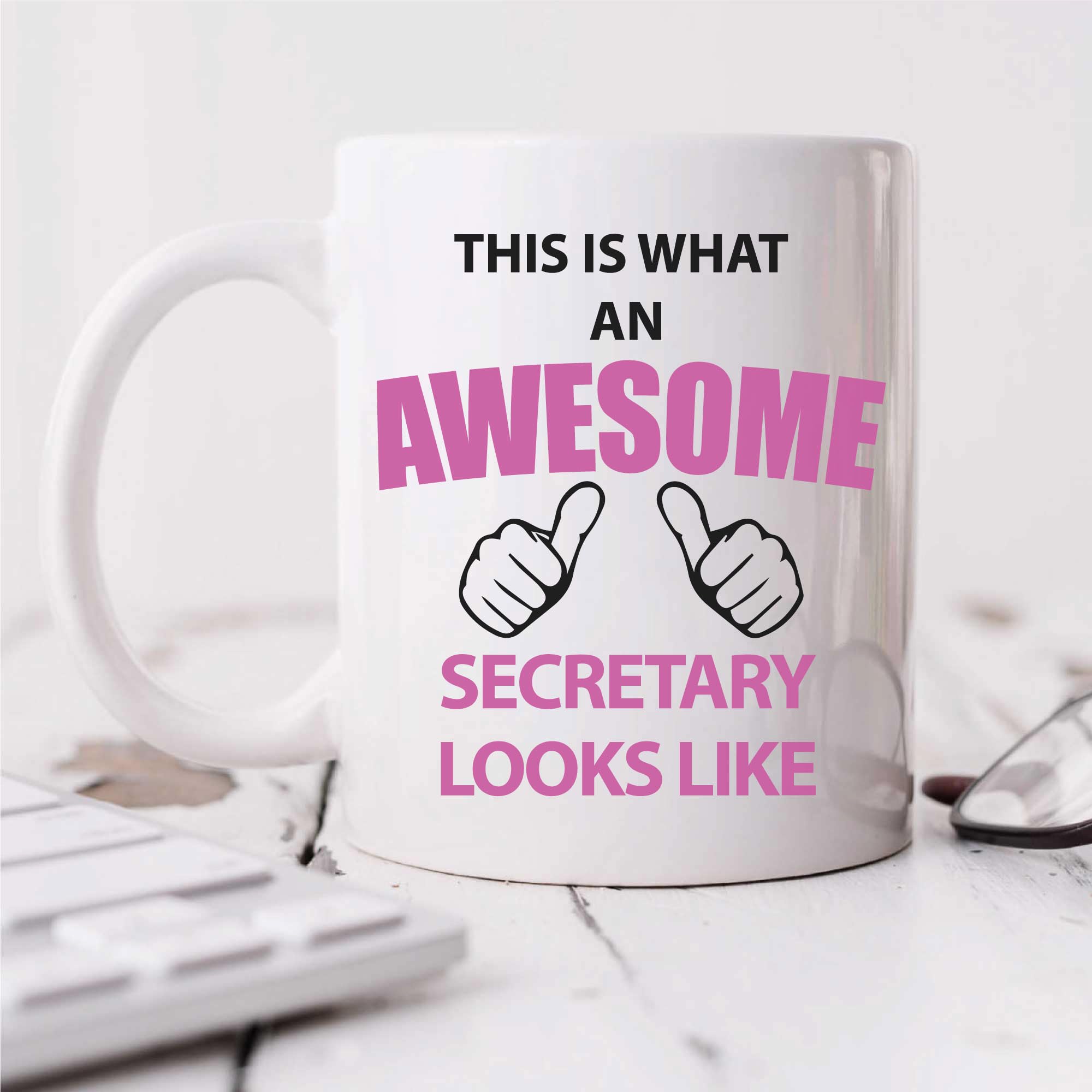 60 Second Makeover Limited This is What an Awesome Secretary Looks Like Mug Present Gift Cup Birthday Christmas