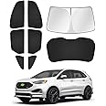 Canvcle Sunshades for Ford Edge 2015-2024 Accessories Windshield Sun Shade Side Rear Window Shade Cover Sun Visor Shield Privacy Protection Keep Vehicle Cool Black 8PCS