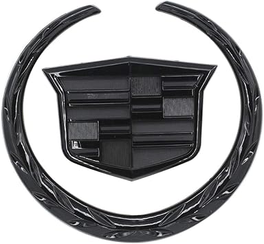 poiuy 6 3d for cadillac emblem black for cadillac front grille emblem badge gloss escalade cts sts dts srx xlr emblems amazon canada poiuy 6 3d for cadillac emblem black