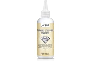 JAOJAO Diamond Stropping Compound, 4 Micron Diamond Suspension Liquid Fluid Uniform Particle Size High Grinding and Polishing Precision for Sharpening Stones Knives Tools, 100ml