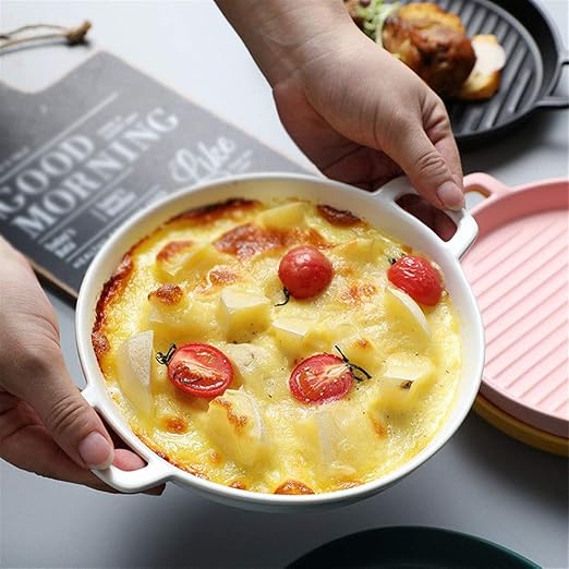 Wuzhengzhijie Binaural Pizza Disco Plato Horno cerámica Plato ...