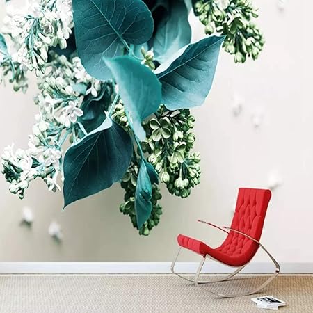 YiShuQiang Wallpaper Fototapeten Frische Blätter blau verlässt   Wandaufkleber Wandbilder Wohnzimmer Schlafzimmer Büro Flur D