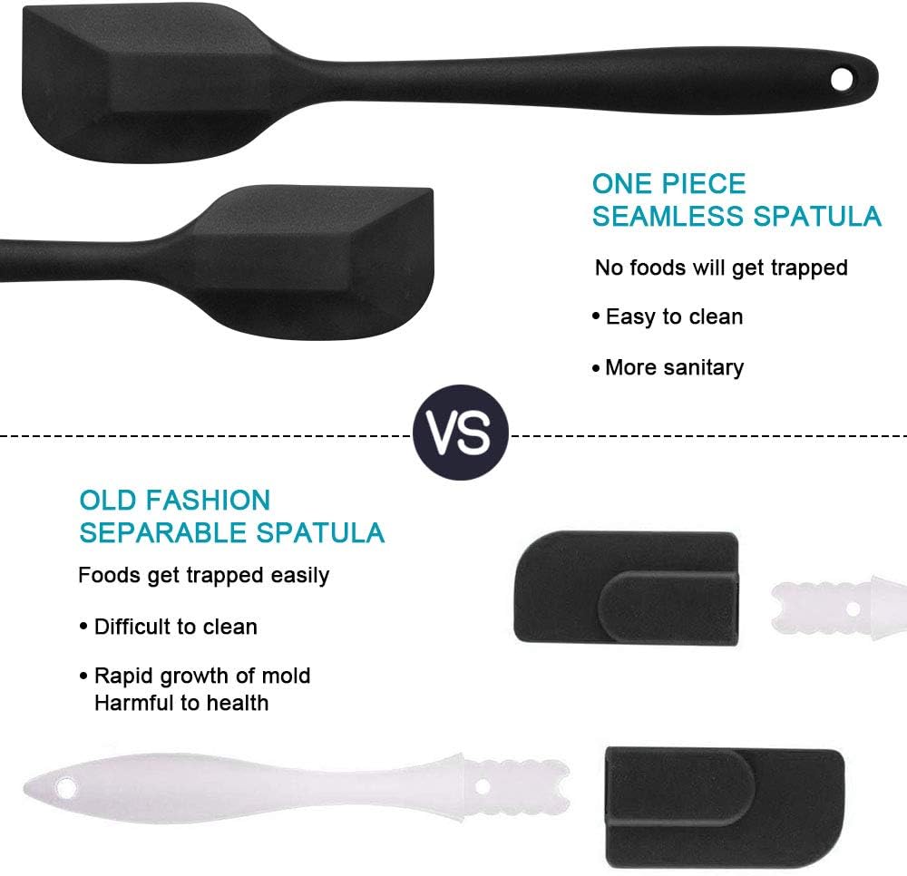 Vicloon Silicone Spatulas Spoons Set, Silicone Kitchen Utensils Including Rubber Spatula - Image 4