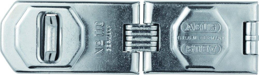 ABUS Hinged Hasp 110/155 - Padlock Device - for Opening Doors and Corner Solutions - 02994 - ABUS Security Level 8 - Silver