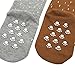 Shorven Baby Kids Cotton Socks Knee High Long Socks Anti Skid With Grips 2 Packs Grey & Orange Fox S
