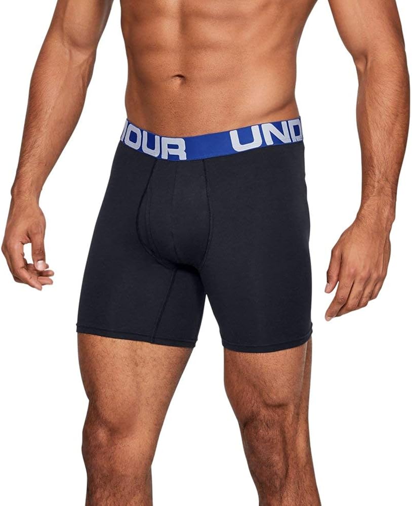 Under Armour Men's Charged Cotton 6-inch Boxerjock 3-Pack: Clothing