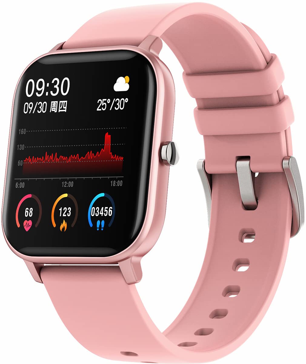 Shieranlee 20mm Original Soft Silicone Compatible Smartwatch Strap, Black, Fitness Tracking, Notifications, Music Control, Smartwatch Apps