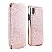 Ted Baker PERI Mirror Folio Case for iPhone Xs/X, Premium Folio Cover for Professional Women/Girls - Rose Gold