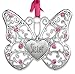 Sister Butterfly Christmas Ornament- Silver Filigree Ornament with Pink Crystals and Sister Engraved on Heart Charm - Also a Sun Catcher Sister Gifts - Christmas Birthday Moms Day