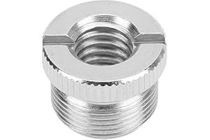 3/8 to 5/8 Female Mic Stand Adapter Heavy Duty Screw Thread Converter for Camera Monitor Microphone Stand Iron Material Anodi