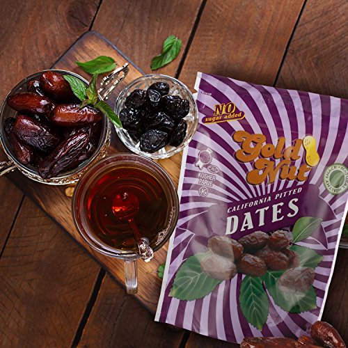 California Pitted Dates - No Sugar Added, Fat Free, All Natural Snack - Resalable Bag - 8oz - Kosher Dried Fruit by Gold… - Image 5