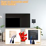 ADERTOS 3 Pack Brush Wall Plate Cable Passthrough Black Wall Plate view 4