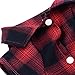 Koneseve Dog Shirt, Pet Plaid Clothes Shirt T-Shirt, Sweater Bottoming Shirt for Small Dog Cat Puppy Grid Adorable Wearing Stylish Cozy Halloween,Christmas Costumes (Red;XS/Extra Small)