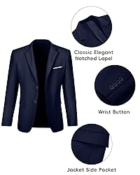 Mens Suit Slim Fit Set 2 Piece Solid Formal Wedding