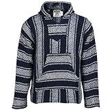 Baja Joe - Navy Stripe Woven Baja Hoodie