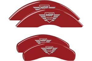 MGP CALIPER COVERS MGP Brake Caliper Covers for 2007-2021 Toyota Tundra | 2008-2022 Toyota Sequoia (Fits 18"+ Wheels) Red Powder-Coated Finish, Engraved MGP Logo, Aluminum Front and Rear Caliper Covers (Set of 4)