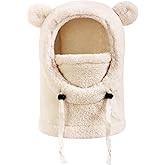 Kids Winter Fleece Hats Children's Balaclava Ski Mask Windproof Warm Adjustable with Fleece Lining Hat for Boys Girls