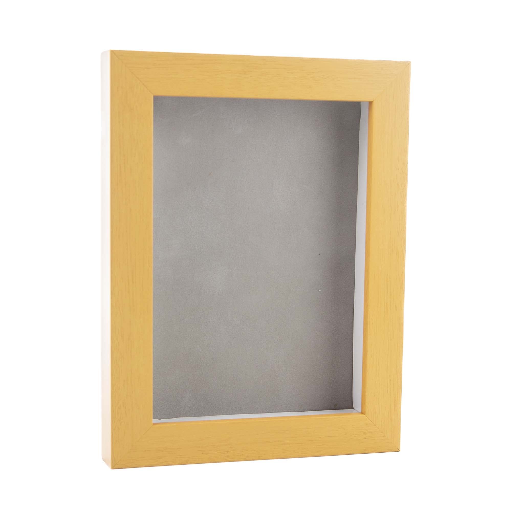 5x7 Inch Shadow Box Frame Natural Wood | with a