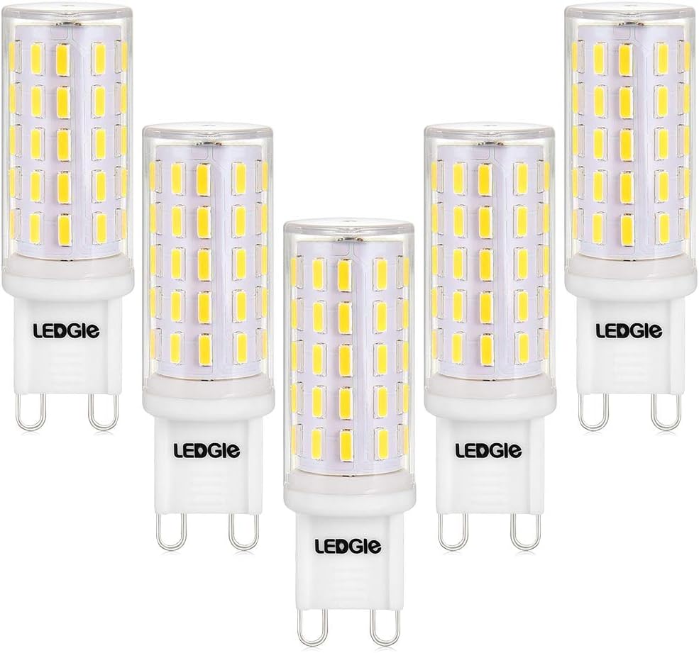 LEDGLE Ampoules LED G9 Sans Scintillement 6W Equivalent 60W, 420lm Non
