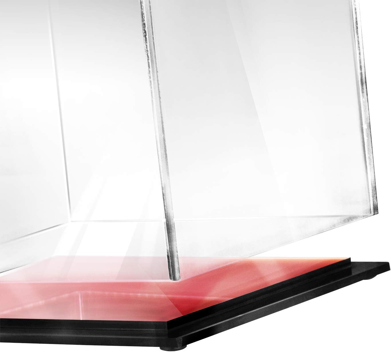 Ikee Design Clear Acrylic Display Case with Rose Gold Mirrored Base Memorabilia Display Case Mirrored Base Display Box Cube Display Case Display Cabinet Dust Cover, 5 1/2" W x 5 1/2" D x 5 1/8" H : Sports & Outdoors