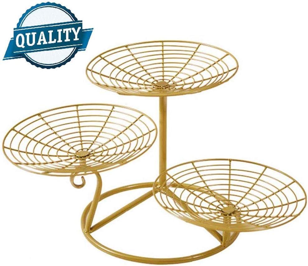 Almacenamiento Canasta Frutas Metal encimera, tazones Fruta 3 Niveles