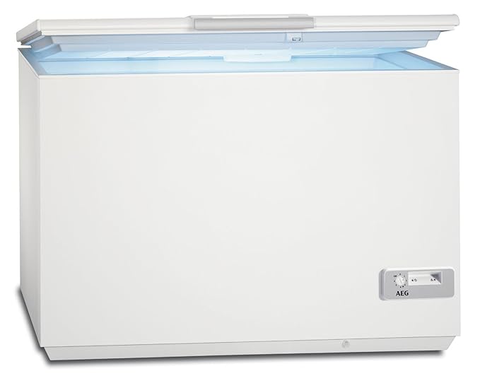 AEG AHB92231LW Gefriertruhe / 223 L / LowFrost – weniger Eisbildung / Quick-Türöffnung / Temperaturalarm / Rollen