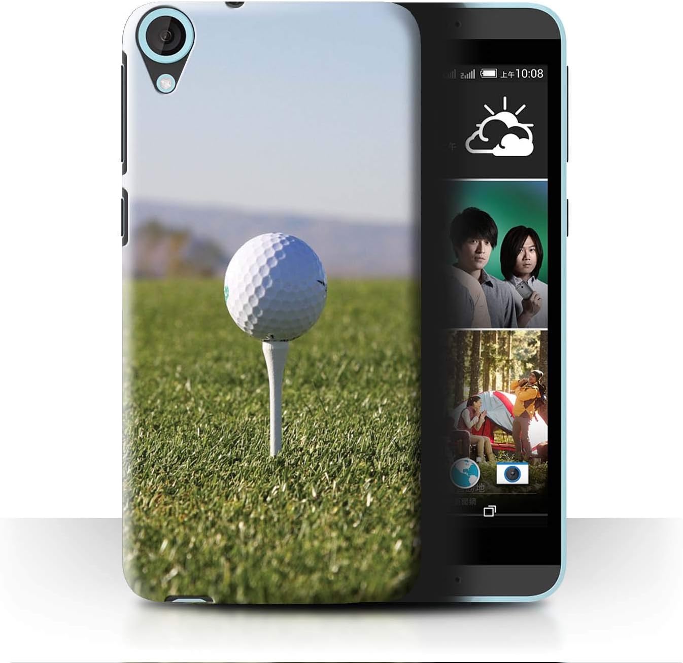 Phone Case for HTC Desire 820G+ Dual Golf Sports Fan Tee Up Design Transparent Slim Hard Cover