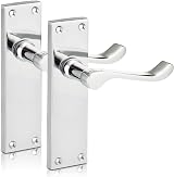 XFORT Chrome Elegance Range 6" Victorian Lever Latch Handles Pair