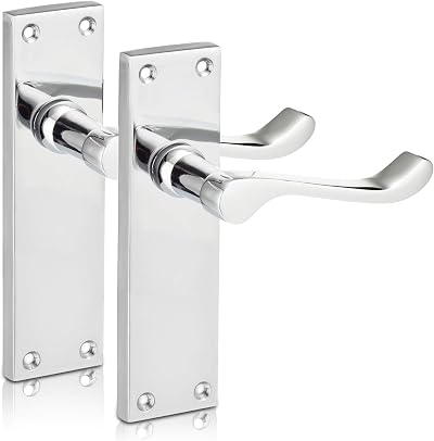 XFORT Chrome Elegance Range 6" Victorian Lever Latch Handles Pair