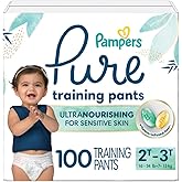 Pampers Pure Protection Training Underwear, Unisex, Size 2T3T, 100 Count, Premium, Hypoallergenic, Soft, Absorbent