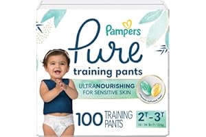 Pampers Pure Protection Training Underwear, Unisex, Size 2T3T, 100 Count, Premium, Hypoallergenic, Soft, Absorbent