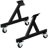 LS Engine Stand Cradle, Rolling Storage Stand for GM Chevy V8 LSx Engines | Heavy Duty Support for Engine &amp; Transmission, 3" Swivel Caster Wheels, 12" Clearance, Compact Design, Black